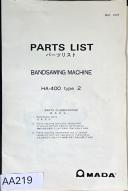 Amada-English & Japanese- Amada |  Manual HA-400 Type 2 | Parts List-HA-400 Type 2 -01
